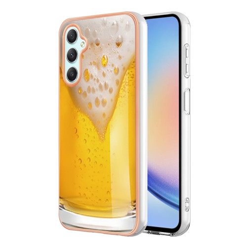Samsung Galaxy A25 5G Electroplating Marble Dual-side IMD Phone Case - Draft Beer