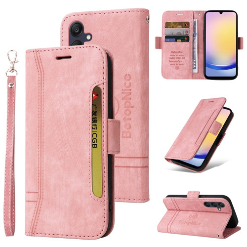 Samsung Galaxy A25 5G Global BETOPNICE Dual-side Buckle Leather Phone Case - Pink