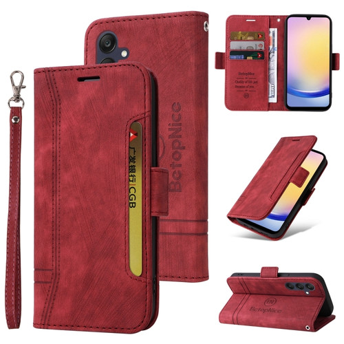Samsung Galaxy A25 5G Global BETOPNICE Dual-side Buckle Leather Phone Case - Red