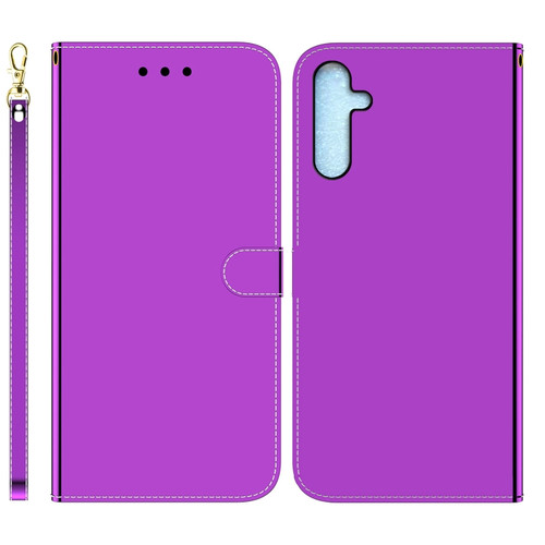 Samsung Galaxy A25 5G Imitated Mirror Surface Leather Phone Case - Purple