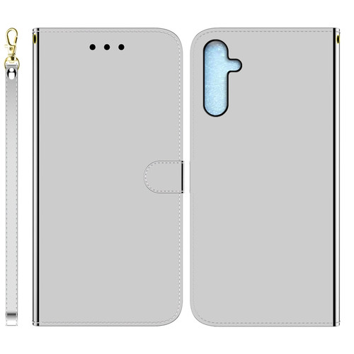 Samsung Galaxy A25 5G Imitated Mirror Surface Leather Phone Case - Silver