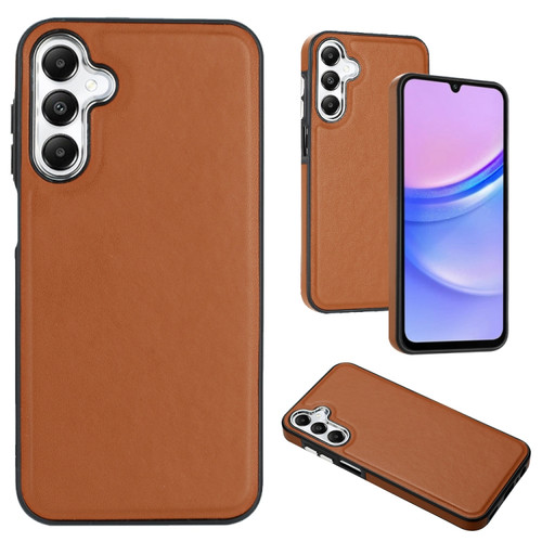 Samsung Galaxy A25 5G Leather Texture Full Coverage Phone Case - Brown