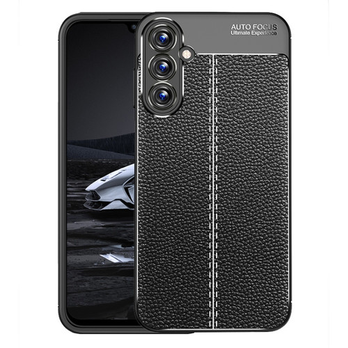 Samsung Galaxy A25 5G Litchi Texture Shockproof TPU Phone Case - Black