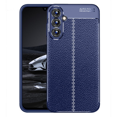 Samsung Galaxy A25 5G Litchi Texture Shockproof TPU Phone Case - Blue