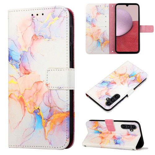 Samsung Galaxy A25 5G PT003 Marble Pattern Flip Leather Phone Case - Galaxy Marble White LS004