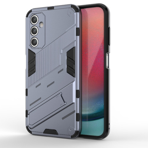 Samsung Galaxy A25 5G Punk Armor 2 in 1 PC + TPU Shockproof Phone Case with Invisible Holder - Grey
