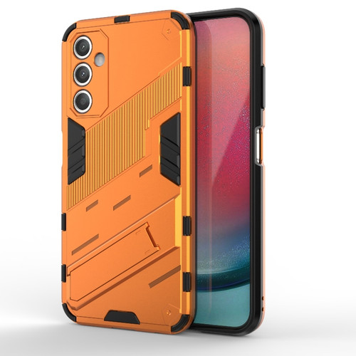 Samsung Galaxy A25 5G Punk Armor 2 in 1 PC + TPU Shockproof Phone Case with Invisible Holder - Orange