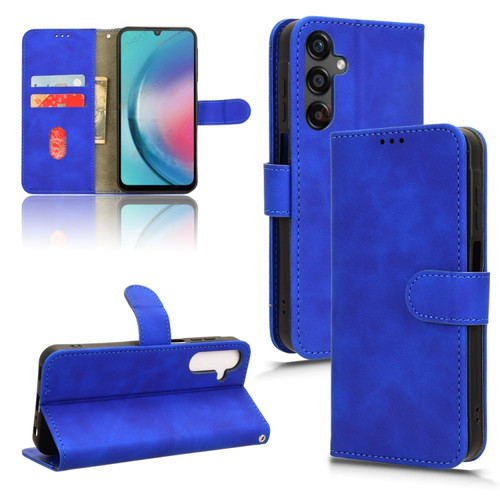 Samsung Galaxy A25 5G Skin Feel Magnetic Flip Leather Phone Case - Blue