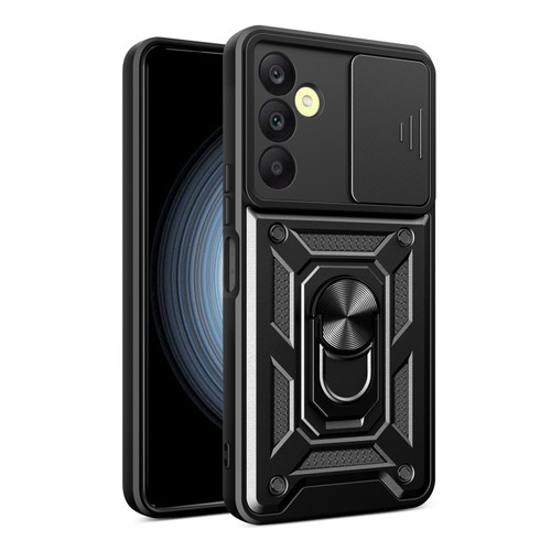 Samsung Galaxy A25 5G Sliding Camera Cover Design TPU+PC Phone Case - Black