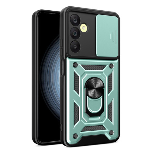 Samsung Galaxy A25 5G Sliding Camera Cover Design TPU+PC Phone Case - Green
