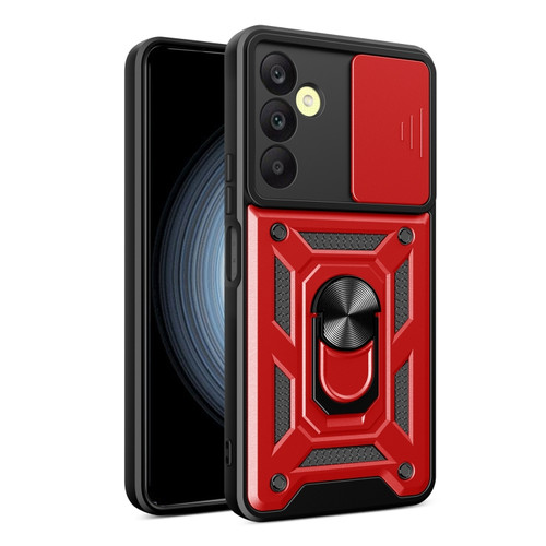 Samsung Galaxy A25 5G Sliding Camera Cover Design TPU+PC Phone Case - Red