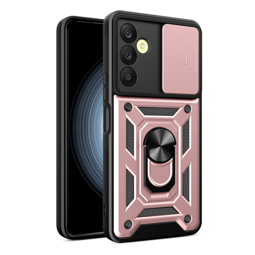 Samsung Galaxy A25 5G Sliding Camera Cover Design TPU+PC Phone Case - Rose Gold