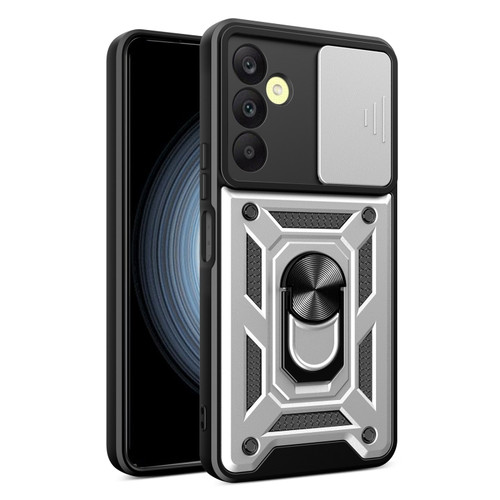 Samsung Galaxy A25 5G Sliding Camera Cover Design TPU+PC Phone Case - Silver