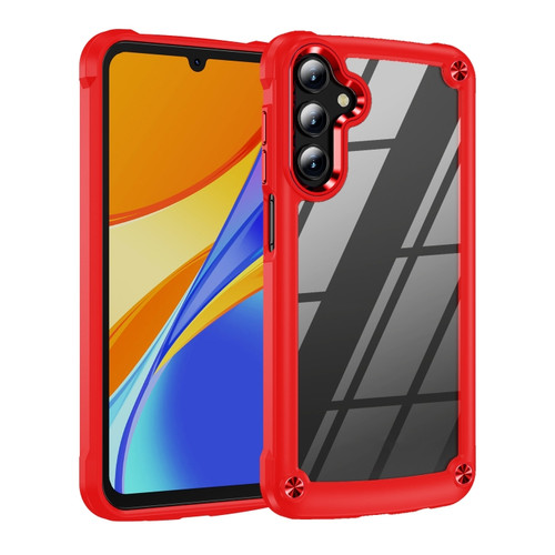 Samsung Galaxy A25 5G TPU + PC Lens Protection Phone Case - Red