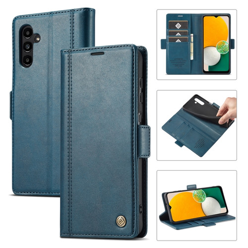 Samsung Galaxy A15 5G LC.IMEEKE Skin-friendly Card Slots Leather Phone Case - Blue
