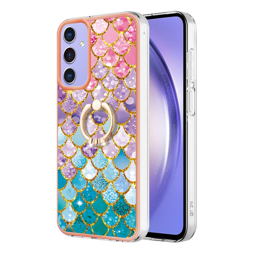 Samsung Galaxy A15 5G Electroplating IMD TPU Phone Case with Ring - Colorful Scales