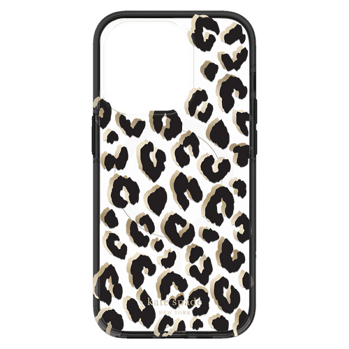 Kate Spade - New York Protective Hardshell Magsafe Case for Apple iPhone 14 Pro - City Leopard Black
