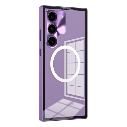 Fusion360 Samsung Galaxy S23+ 5G MagSafe HD Spring Buckle Metal Phone Case - Purple
