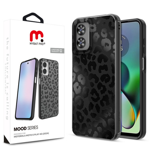 MyBat Pro Mood Series Case for Motorola Moto G Play 4G (2024) - Black Leopard