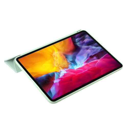 iPad Pro 11 2024 Three-fold Holder Flip Tablet Leather Case - Mint