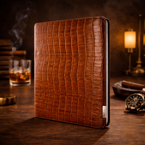Piel Frama Brown Crocodile FramaSlim Leather Case for iPad Pro 11-inch (2024-2025)