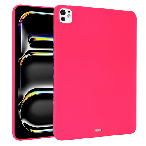iPad Pro 13 2024 Oil Spray Skin-friendly TPU Tablet Case - Pink