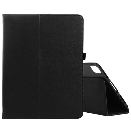 iPad Pro 11 2024 Litchi Texture Solid Color Leather Tablet Case - Black