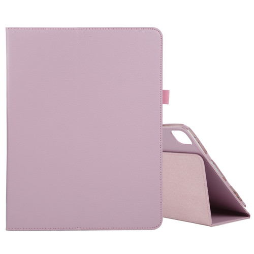 iPad Pro 11 2024 Litchi Texture Solid Color Leather Tablet Case - Pink