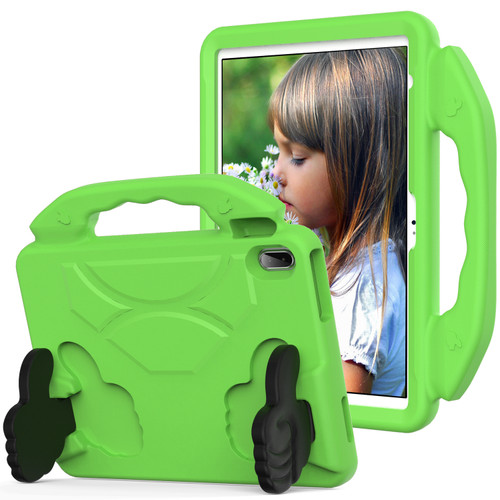 iPad Air 11 2024 Children EVA Shockproof Tablet Case with Thumb Bracket - Green