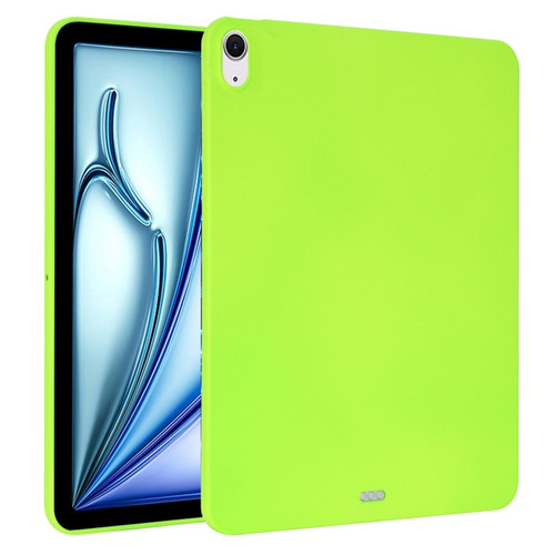 iPad Air 11 2024 Oil Spray Skin-friendly TPU Tablet Case - Fluorescent Green