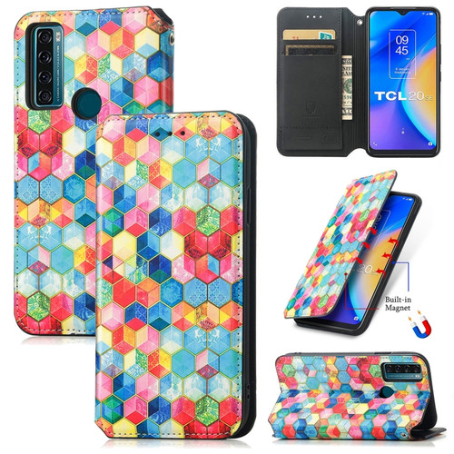 TCL 20 SE CaseNeo Colorful Magnetic Leather Phone Case - Magic Space