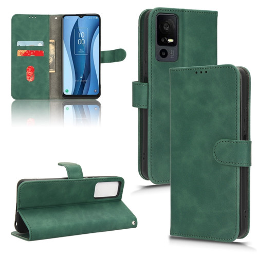 Phone Cases - TCL Flip Leather Magnetic Green