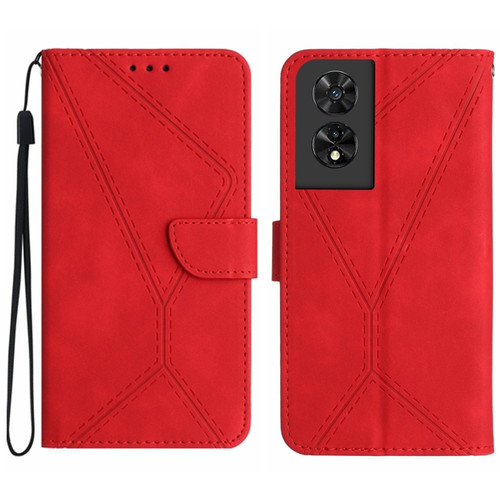 TCL 50 SE/40 NxtPaper 4G Stitching Embossed Leather Phone Case - Red