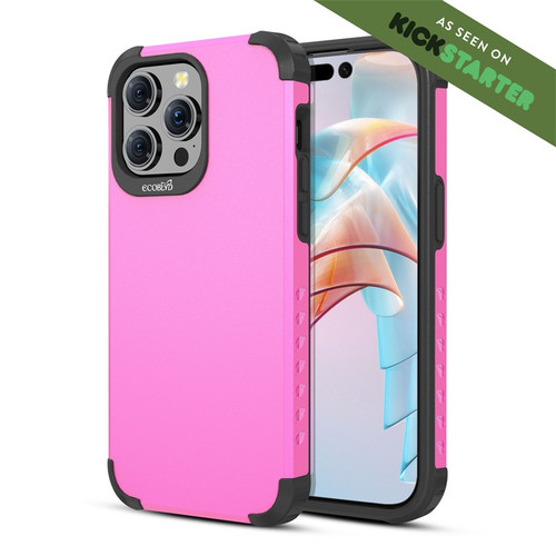 Ecoblvd Mojave Collection Case for Apple iPhone 15 Pro Max - Wildflower Pink (100% Compostable & Plant-Based)