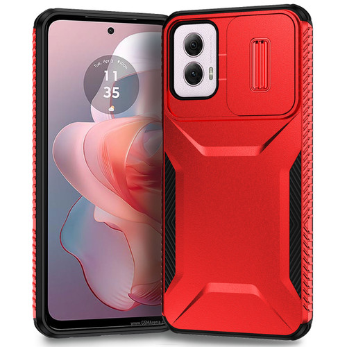 Motorola Moto G Power 5G 2024 Sliding Camshield Phone Case - Red