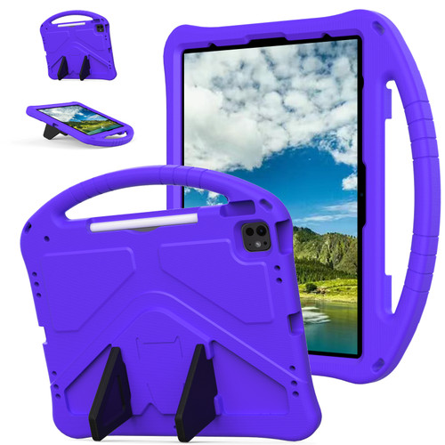 iPad Pro 13 2024 EVA Shockproof Tablet Case with Holder - Purple