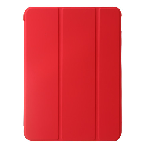 iPad Pro 13 2024 Three-fold Holder Flip Tablet Leather Case - Red