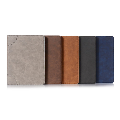 Retro Book Style Leather Tablet Case iPad Pro 13 2024 - Navy