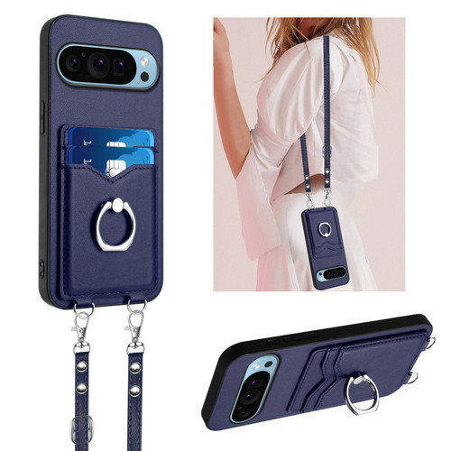 Google Pixel 9 / 9 Pro R20 Crossbody Rope Ring Card Holder Phone