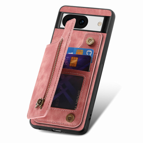 Google Pixel 9 / 9 Pro Retro Leather Zipper Wallet Back