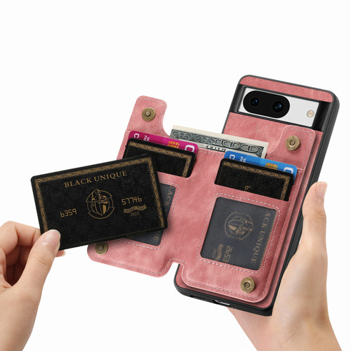Google Pixel 9 / 9 Pro Retro Leather Zipper Wallet Back
