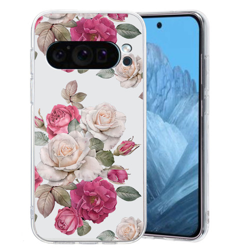Google Pixel 9 Colored Drawing Pattern Transparent TPU Phone Case