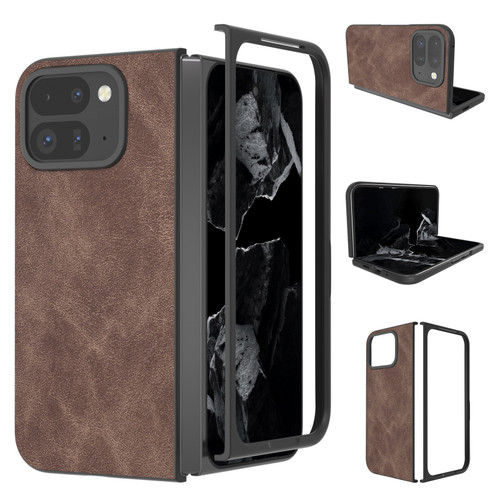 Google Pixel 9 Pro Fold PU Leather Black Frame Full Coverage Phone