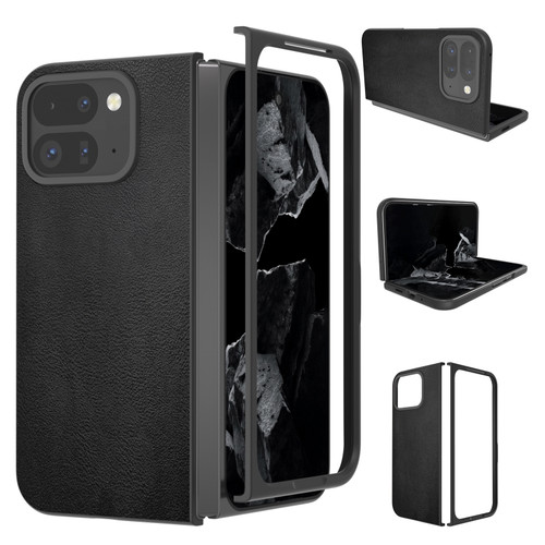 Google Pixel 9 Pro Fold PU Leather Black Frame Full Coverage Phone