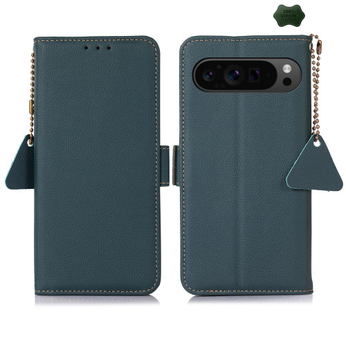 Google Cases - Pixel 8 Pro Cases Leather Magnetic RFID Green