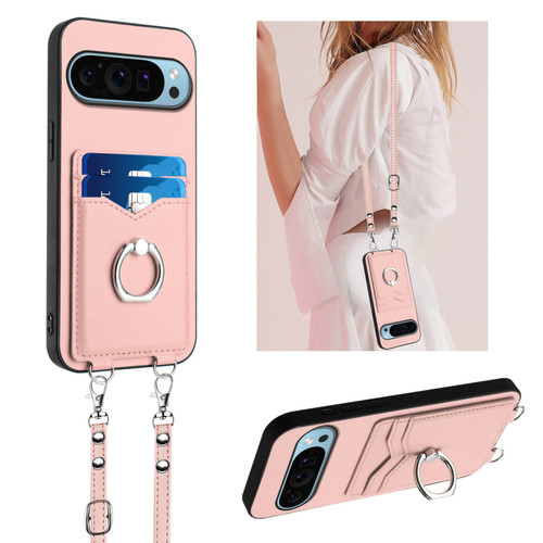 Google Pixel 9 Pro XL R20 Crossbody Rope Ring Card Holder Phone