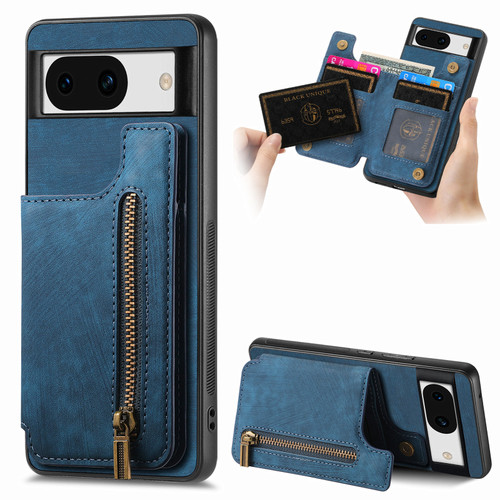 Google Pixel 9 Pro XL Retro Leather Zipper Wallet Back Phone Case