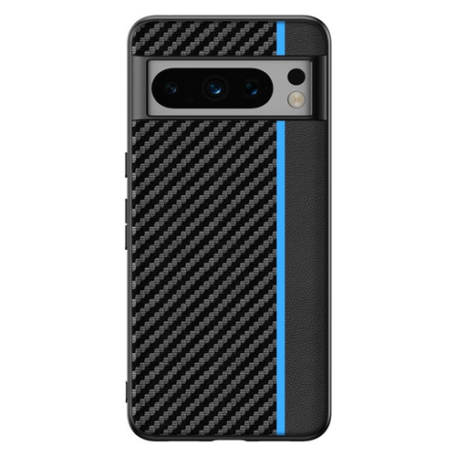 Google Pixel 9 Pro XL Ultra-thin Carbon Fiber Texture Printing Phone Case - Black Blue