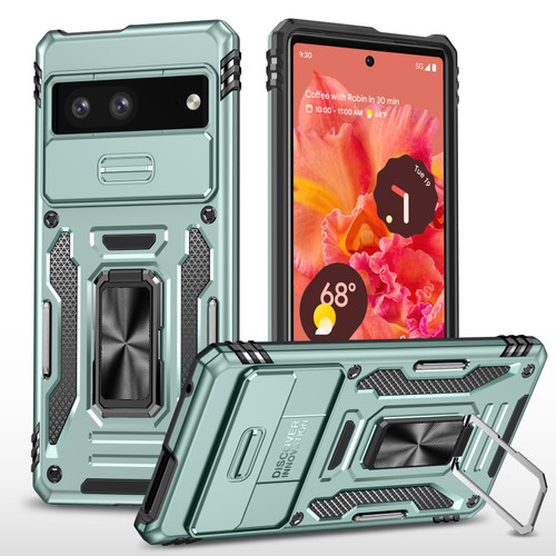 Google Pixel 9/9 Pro Armor PC + TPU Camera Shield Phone Case - Alpine Green