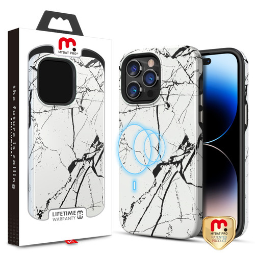 MyBat Pro Fuse Series MagSafe Case for Apple iPhone 14 Pro - Cracked Marble
